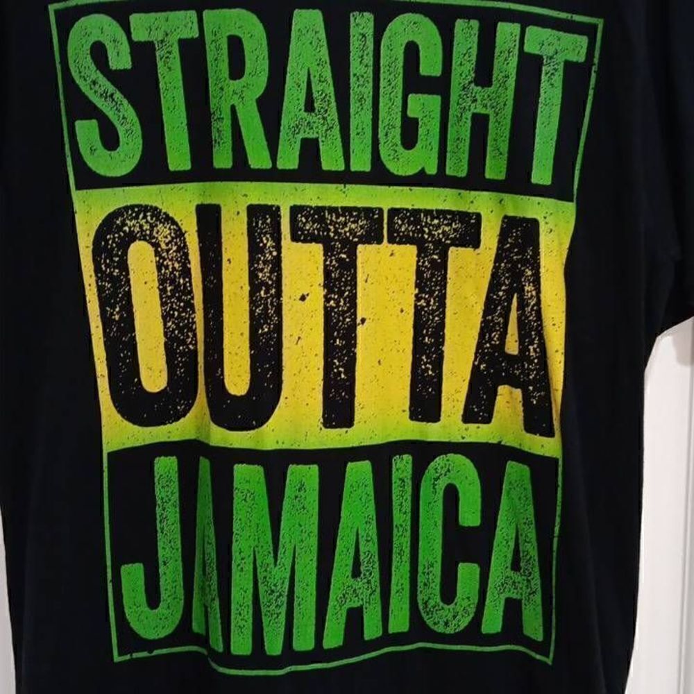 Straight Outta Jamaica Tshirt.
Brand: Port & Company.
Size: Medium.
Fan Favorite
